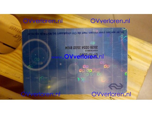 OV chipkaart gevonden Winkelcentrum Rokkeveen Zoetermeer