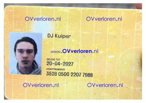 DJ Kuiper OV-kaart gevonden