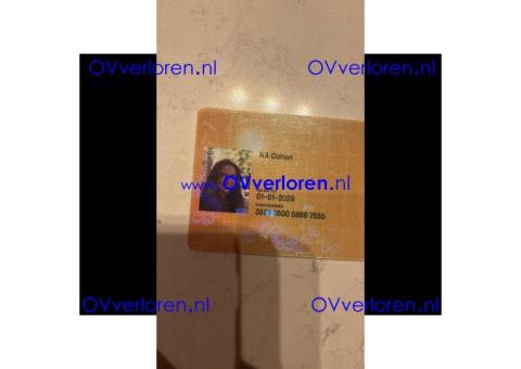 OV Chipkaart gevonden Amsterdam Baarsjes