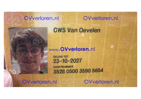 OV chipkaart CWS van Oevelen n Breda