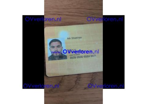 Persoonlijk OV AA Shekhan nr. 3528050065648471