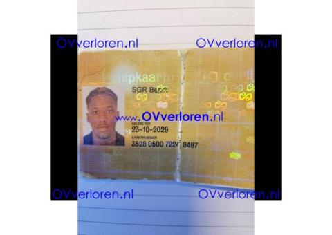 OVchip van SGR Bendt gevonden Hellevoetsluis