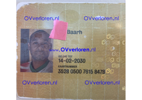 kaart gevonden station Wilhelminaplein Rotterdam de heer Baarh