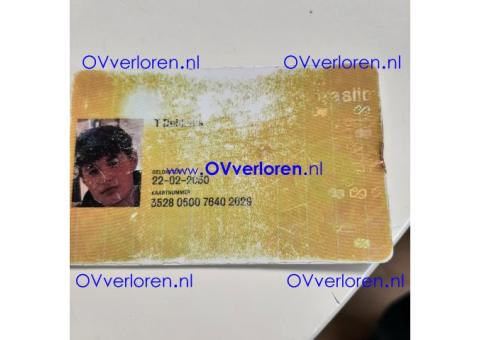 Ov chipkaart gevonden vorden