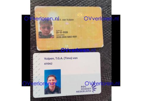 OV en schoolpas Timo van Vulpen