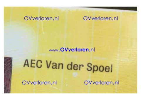 Ov kaart Van der Spoel
