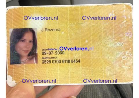 OV kaart J Rozema gevonden