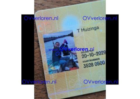 Ov chipkaart T. Huizinga