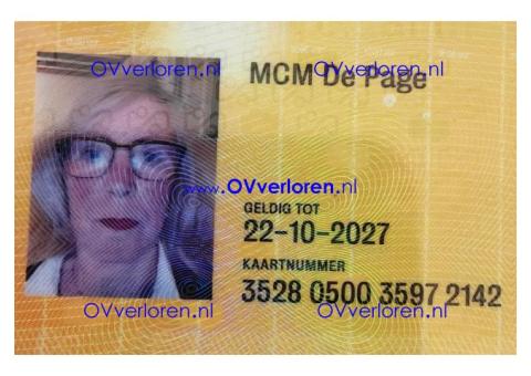 OV kaart mevr de Page