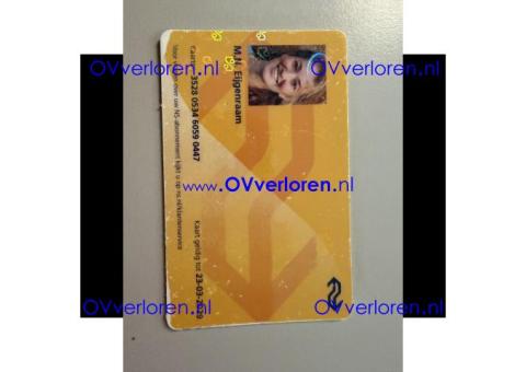 Persoonlijk OV gevonden; MN Eijgenraam