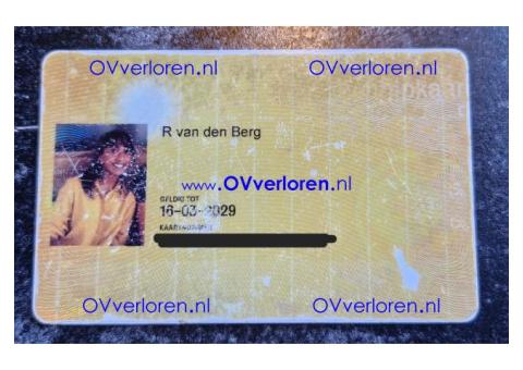 OV pas van R van den Berg