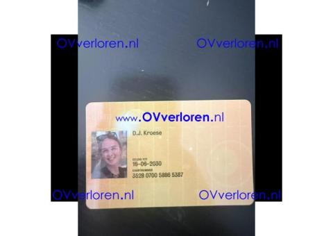 OV-chipkaart D.J. Kroese gevonden