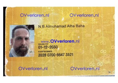 Gevonden OV chipkaart
