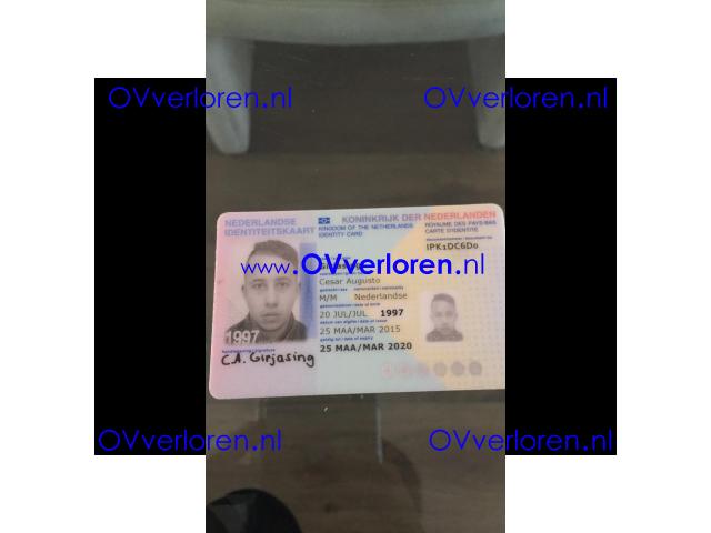 Ov en id verloren graag melden als je hebt gevonden aub!!!