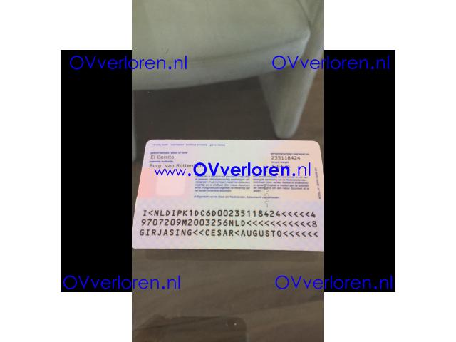 Ov en id verloren graag melden als je hebt gevonden aub!!!